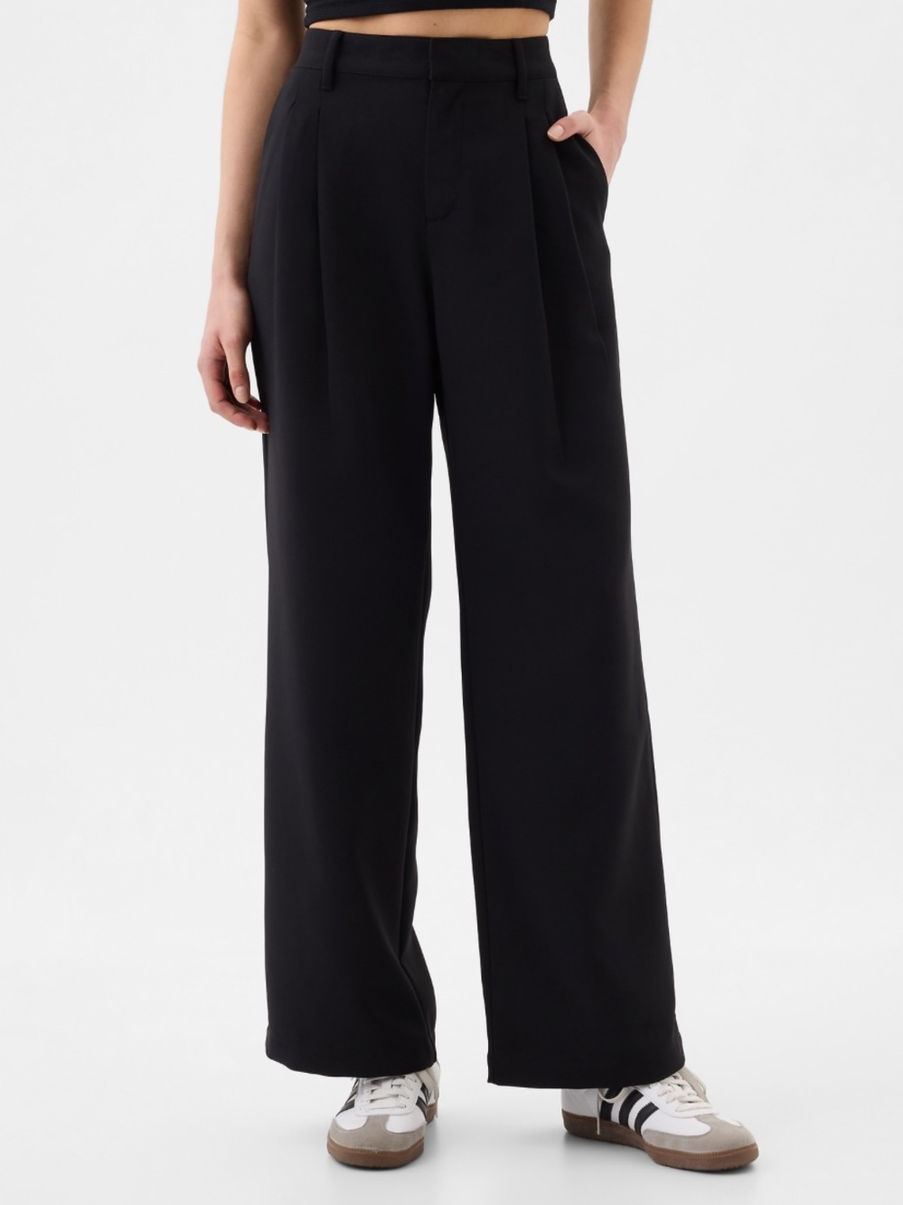 Gap High-Waist Wide Leg Black Trousers size 0